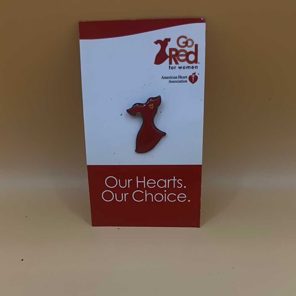 Macy's Red Dress Lapel Pin-Go Red for Women-NWOT